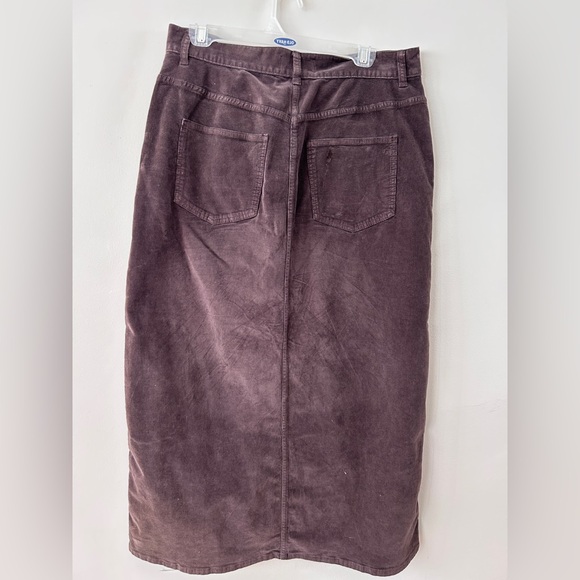 Madewell Brown Corduroy Midi Skirt size 30 - Picture 6 of 7